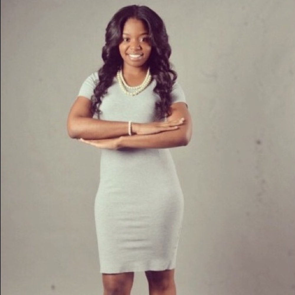 Gray H&M fitted dress